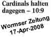 Wormser Zeitung • 17.04.2008